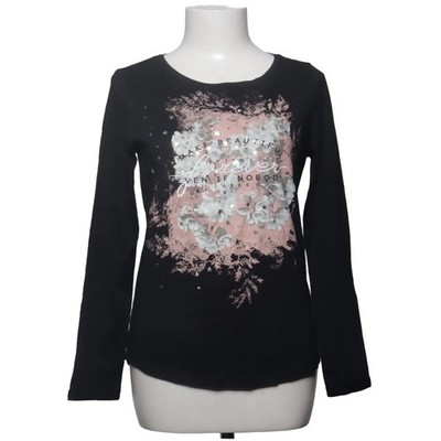 ESPRIT, Langarmshirt, Größe: XS, Schwarz/Mehrfarbig, Baumwolle, Print #dHS