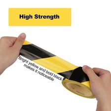 1/6 Rolls Floor Marking Tape Hazard Warning Black Yellow Caution Tape 2"x18 Yard