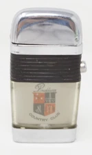 Vintage Scripto Vu-Lighter Refillable Cigarette Lighter Brookhaven Country Club
