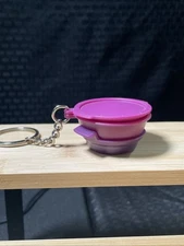 Tupperware 3 Piece Steamer Keychain  Purple - @1593