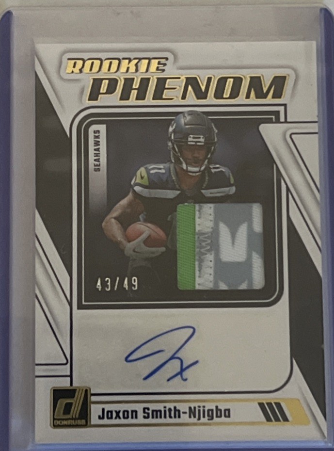 2023 Panini Donruss Football Jaxon Smith-Njigba Rookie Phenom Auto Prime 43/49