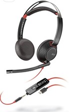 Lot Of (38) Plantronics Poly C5220 USB-C Over the Head Blackwire Binaural. 2023