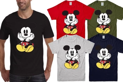 Mens Mickey Mouse Outsiders Movie Ringer T Shirt Retro Vintage Distressed Film