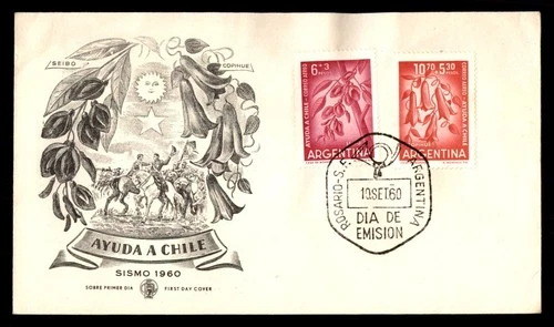 Mayfairstamps Argentina FDC 1960 Flowers Combo Chile Help First Day Cover aax_13