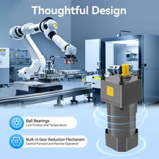 110V Gear Motor, Electric Motor with Speed Controller 270rpm 1: 5(5k) Gearmotor