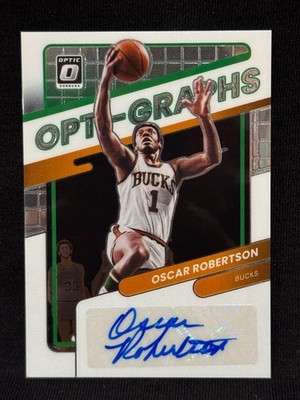 OSCAR ROBERTSON BUCKS 2021 22 PANINI OPTIC OPTI-GRAPHS AUTO AUTOGRAPH # 7/25