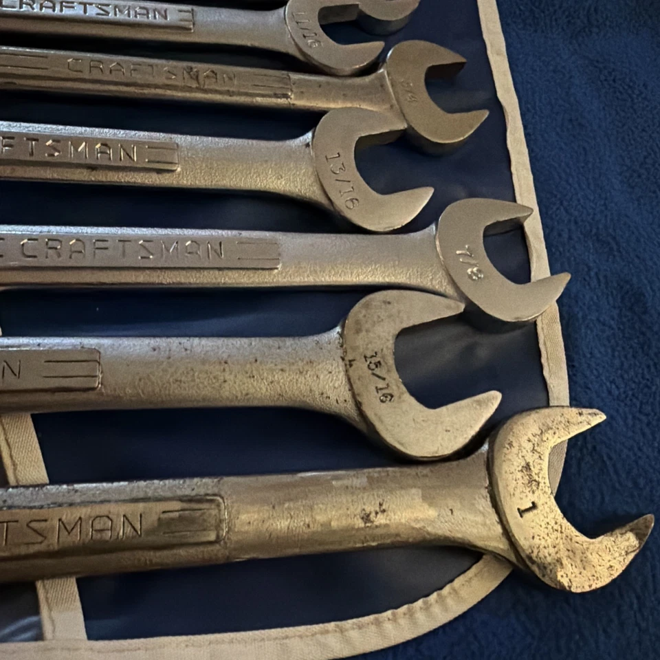 CRAFTSMAN 13 PIECE 12 POINT SAE COMBINATION WRENCH SET 5/16" TO 1" USA MADE - Image 4 of 4