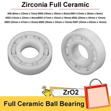 White ZrO2 Zirconia Full Ceramic Ball Bearing Resistant Corrosion 608 6000-6007