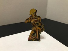 Vintage 1930's Marx Toys - Flat Tin Litho Soldier - Infantry Captain