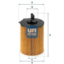 UFI Ölfilter 25.037.00 für Ford Fiesta VI Transit Connect V408 Kasten 1.4 TDCi