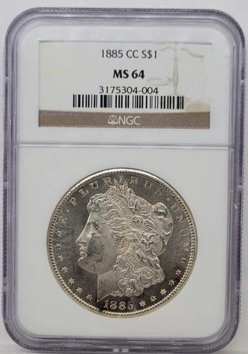 1885 CC Morgan Silver Dollar NGC MS-64 Ungraded PL - Proof Like