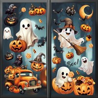 Halloween Deko Fensterbilder 8 StüCk 21X28Cm FüR Party Fensterdeko