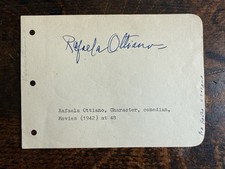 RAFAELA OTTIANO 1888-1942 Autograph Character Actress Horror Hollywood