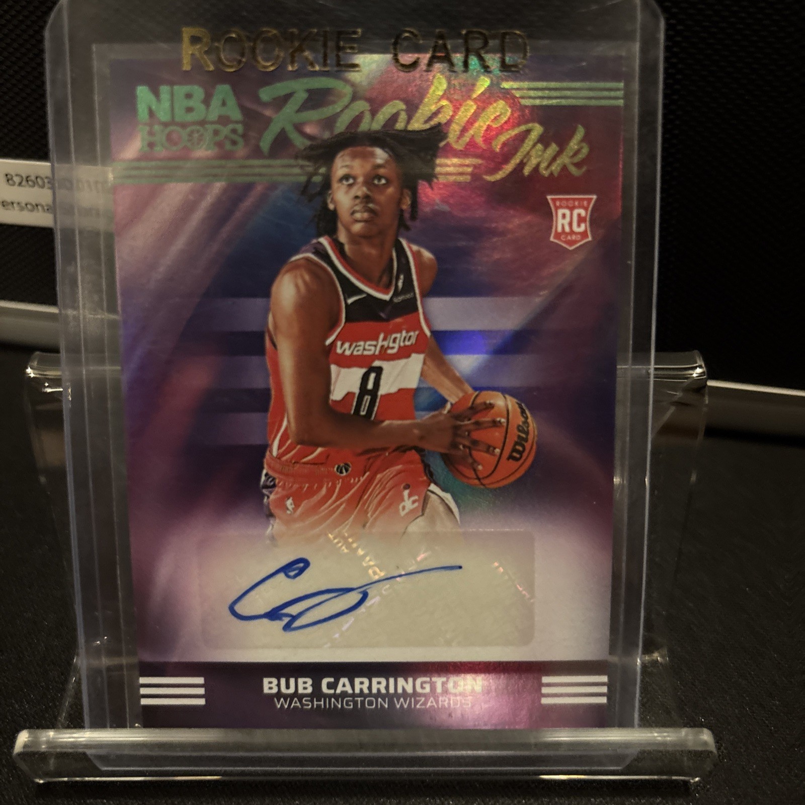 Bub Carrington 2024-25 Panini Hoops RC Rookie Ink Auto #RI-CAR