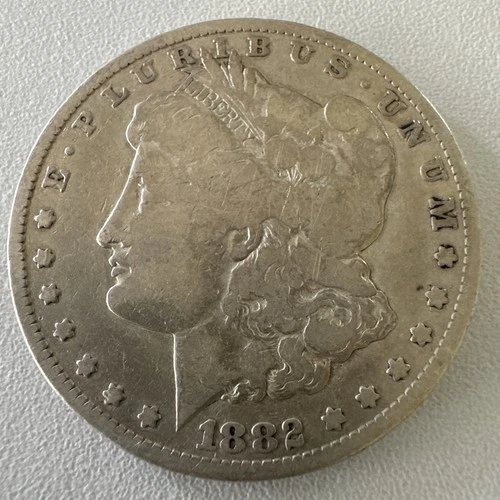 1882 cc Morgan Silver Dollar $1 Circulated Business Strike 0.9 Fineness US Coin