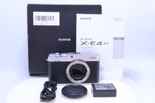 Fujifilm X-E4 Silver Mirrorless Camera Body 1,589 Shutter Actuations Used Japan