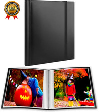 8X10 Photo Album Holds 68 Photos, Art Portfolio Binder with Side-Loading Clear S