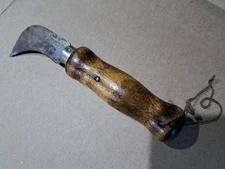 Vintage PRUNING GRAFTING knife wood handle, 7 in.  long