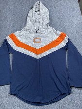 Chicago Bears NFL Team Apparel Hoodie Men's M Orange Gray Blue Hooded Sweatshirt