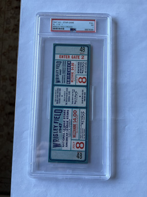 1947 MLB All-Star Game Full Ticket PSA Wrigley Field Cubs