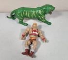 Masters of The Universe MOTU He-Man & Battle Cat Action Figures (Vintage)