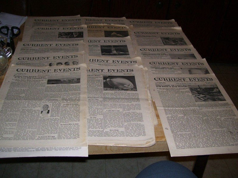 Several Antique 1930-1932 New York Current Event Newspapers