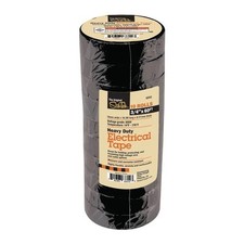 Stiktek Heavy Duty Black Electrical Tape 10 Rolls 3/4" x 60ft High Adhesive