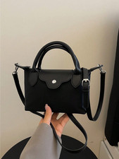 Women's Fashionable And Casual Versatile Contrasting Fabric Dumpling Bag