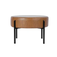 Modern Round Ottoman, Home Décor,Upholstered Round Velvet Foot Rest Ottoman -...