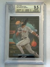 2025 Finest Black Refractors #181 Kristian Campbell RC  02/15 Gem Mint 9.5 Pop 1