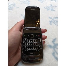 BlackBerry Style 9670 Flip Phone Sprint Charcoal Black QWERTY 5MP Camera Vintage