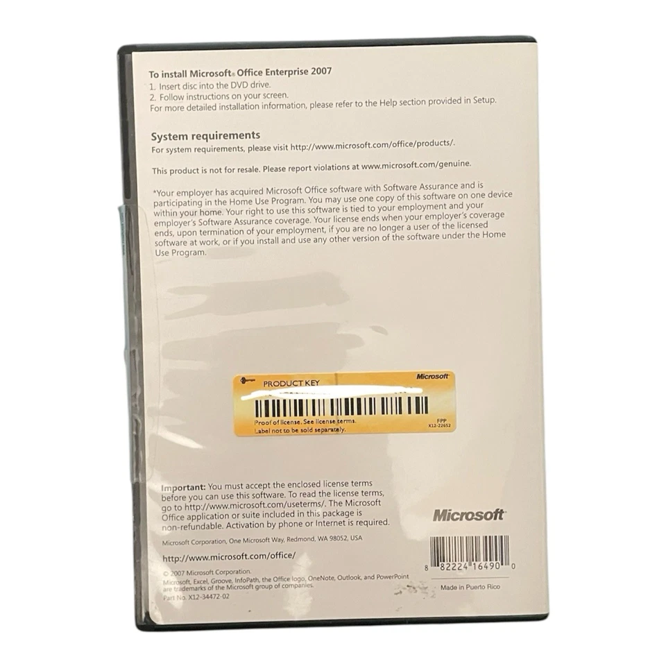 Microsoft Office Enterprise 2007 (Home Use) w/Key (Word, PowerPoint, Excel, Etc) - Image 3 of 3