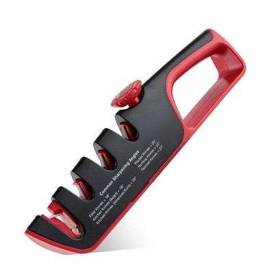 4-in-1 Manual Knife Sharpener   Best Kitchen Knife Sharpener with Tungsten Ca...