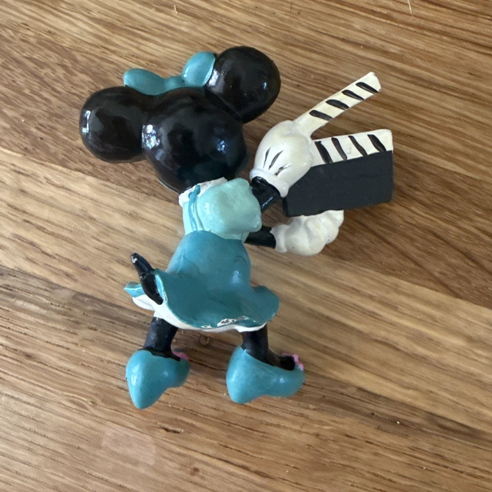 Vtg. 1980's Disney Minnie Mouse Film Clapperboard Movie Director PVC Teal Figure - Image 2 of 3