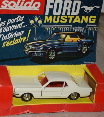 Solido No. 147 Ford Mustang White Diecast Car in Original Box