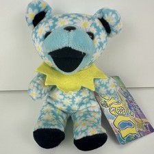 Grateful Dead Bean Bear Daisy Blue Yellow Flower 7  Collectible 1998 Liquid Blue