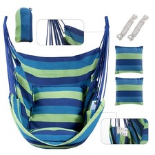 Hanging Rope Swing Chair Hammock Chair Colorful Stripe Chair for Outdoor Indoor