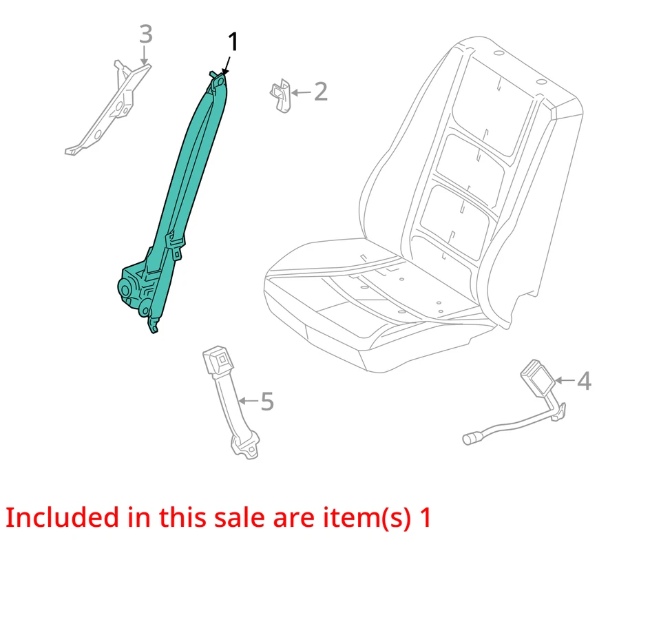 Cinturón de seguridad cubo delantero conductor retractor se adapta 09-10 FLEX 10241528 Foto 4 de 4