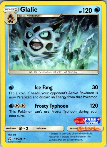 Glalie 48/236 Rare SM - Cosmic Eclipse Pokemon NM/LP
