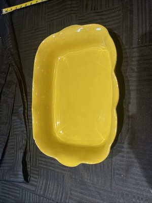 Vintage De Silva Terracota Baking Dish 11 X 7.5 X 2 in.  Gold ColorMade in Italy