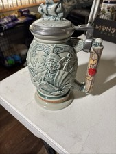 VINTAGE 1992 Avon "Christopher Columbus New World"  Lidded Beer Stein #63889