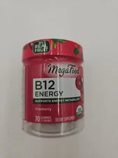 Organic MegaFood B12 Energy, Cranberry, 70 Gummies Exp. 2/26