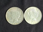 Lot Of 2 Silver Peace Dollars