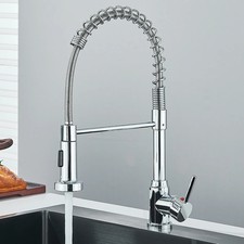 Pull Down Kitchen Faucet Sing Handle Hot Cold Water Mixer Tap 360 Swivel New