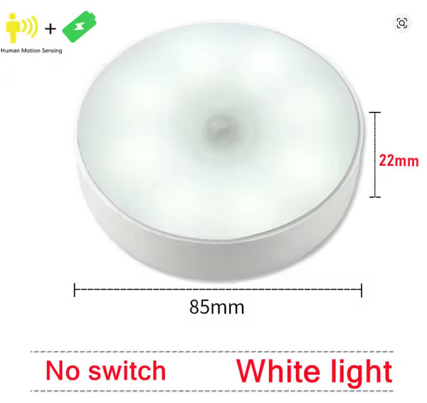 Pack 5 Luces LED con sensor de movimiento recargables USB armario cocina pasillo