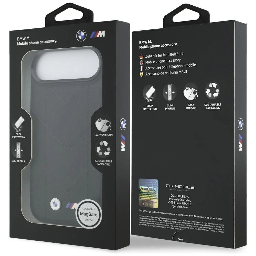 BMW M Quilted Logo Case with MagSafe for iPhone 17 Air 6.5"" Black