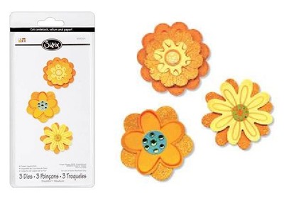 Sizzix Sizzlits FLOWER LAYERS SET - 3 Dies BEAUTIFUL! 656324