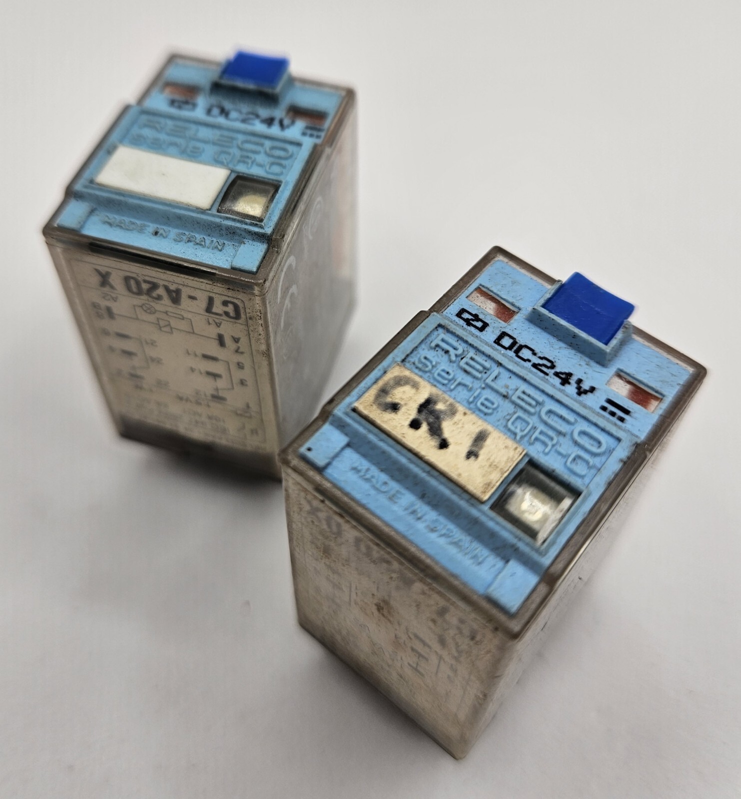 Lot of 2 Series QR-C Relay C7-A20 DX and X DC24V