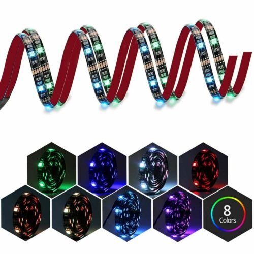 TV Computer Backlight 5V USB LED strip Light 5050 RBG Background Lighting 1m 3m - Picture 2 of 16