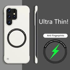 0.3mm Thin Hard PC For Samsung Galaxy S23 S24 S25 Ultra Magsafe Case Frameless